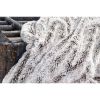 Gray Faux Fur Ombre Plush Throw