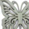 23" X 19" X 4" Gray Rustic Butterfly Wooden  Wall Decor