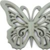 23" X 19" X 4" Gray Rustic Butterfly Wooden  Wall Decor