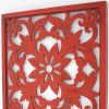 24" X 24" X 1" Red Vintage Floral - Wall Plaque