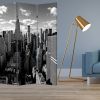 48" X 72" Multi Color Wood Canvas New York Skyline  Screen