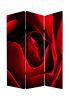 48 X 72 Multi Color Wood Canvas Rose  Screen