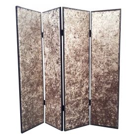 84 X 84 Bronze Wood & Fabric  Screen