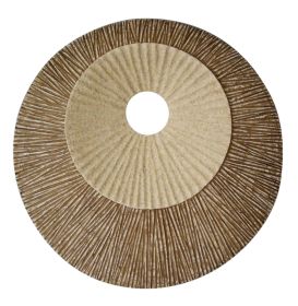 14" X 14" X 2" Brown Round Ribbed  Wall Art