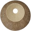 14" X 14" X 2" Brown Round Ribbed  Wall Art