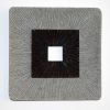 Brown & Gray Square Ribbed Minimalistic Wall Art