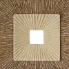 14" X 14" X 2" Brown Concave Square Double Layer Ribbed  Wall Art Set Of 2