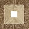 26" X 26" X 2" Brown Concave Square Double Layer Ribbed  Wall Art