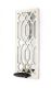 17.25 X 5.25 X 6.25 White Wooden Cross - Candle Holder Sconce