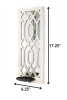 17.25 X 5.25 X 6.25 White Wooden Cross - Candle Holder Sconce