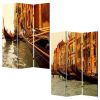 48" X 72" Multi Color Wood Canvas Venice  Screen