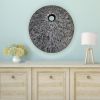 20" Gray Sandstone Round Wall Art