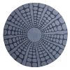 28" X 28" Gray Sandstone Round Wall Decor