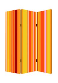 48 X 72 Multi Color Wood Canvas Deep Saffron  Screen