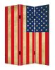 48 X 72 Multi Color Wood Canvas American Flag  Screen