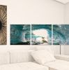 24" Multicolor Canvas 3 Horizontal Panels Ice Cave Photo