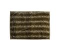 50" X 70" Ivory Black and Brown Faux Fur Animal Print Plush Throw Blanket with Embroidery