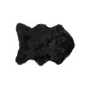 2' X 3' Black Faux Sheepskin Animal Print Washable Area Rug