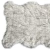 24" X 36" X 1.5" Gradient Grey Faux Sheepskin - Area Rug