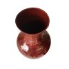 30" Red Lacquer Spun Bamboo Floor Vase