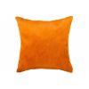 18" Orange Cowhide Throw Pillow