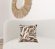 18" X 18" X 5" Zebra Black On White Patchwork Cowhide  Pillow