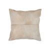 18" Natural Cowhide Throw Pillow