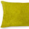 12" X 20" Yellow Cowhide Throw Pillow