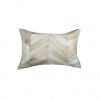 12" X 20" Natural Chevron Cowhide Throw Pillow