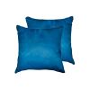 18 X 18 Royal Blue Cowhide Throw Pillow