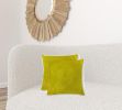 18" X 18" X 5" Yellow Cowhide  Pillow 2 Pack