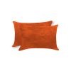 12" X 20" X 5" Orange Cowhide  Pillow 2 Pack