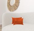 12" X 20" X 5" Orange Cowhide  Pillow 2 Pack