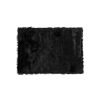 3' X 5' Black Rectangular Faux Fur - Area Rug