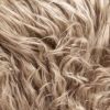 Set of Two 12" X 20" Tan Faux Fur Throw Pillow