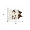 72" X 84" Salt & Pepper Cowhide Rug - S&P Chocolate White