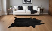 60" X 84" Black Cowhide - Area Rug