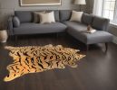 60" X 84" Chocolate On Natural Cowhide - Area Rug