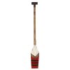 42" Natural And Red Distressed Coastal Wood Oar Wall Decor