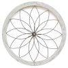 Distressed Chic Flower Metal And Wood Wall Decor