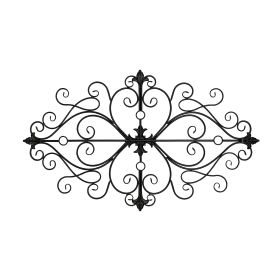 Black Traditional Metal Scroll Wall Decor