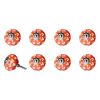 1.5" X 1.5" X 1.5" Hues Of Orange White And Silver  Knobs 8 Pack