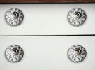 1.5" X 1.5" X 1.5" Blue Cream (Beige) With Silver  Knobs 12 Pack