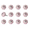 1.5" X 1.5" X 1.5" White Pink And Burgundy  Knobs 12 Pack