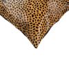 18" X 18" Orange and Black Animal Print Cowhide Zippered Pillow