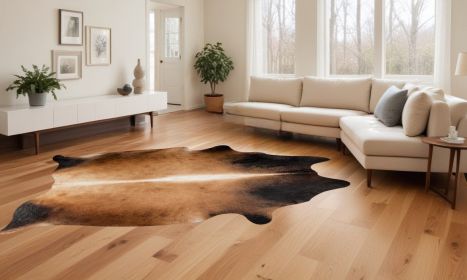 72" X 84" Tan Cowhide  Rug