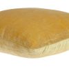 18" X 7" X 18" Transitional Yellow Solid Pillow Cover With Poly Insert