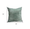 18" X 7" X 18" Transitional Sea Foam Solid Pillow Cover With Poly Insert