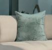 18" X 7" X 18" Transitional Sea Foam Solid Pillow Cover With Poly Insert