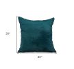 Super Soft Teal Solid Color Decorative Accent Pillow